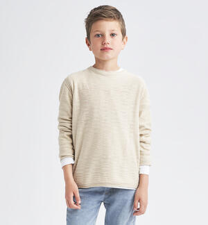 Maglia per ragazzo in tricot BEIGE