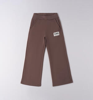 Pantaloni ragazza sportivi MARRONE