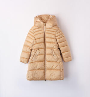 Long padded jacket for girl BEIGE
