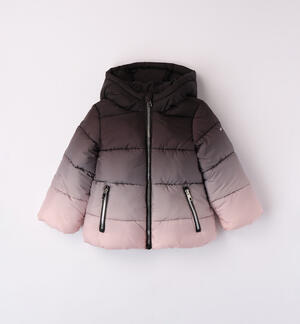 Padded dégradé jacket for girls PINK