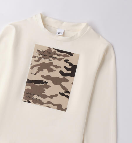 Maglietta crop ragazza PANNA-0112
