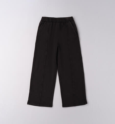 Pantaloni ragazza morbidi  NERO