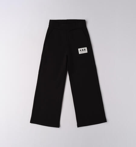 Pantaloni ragazza sportivi NERO