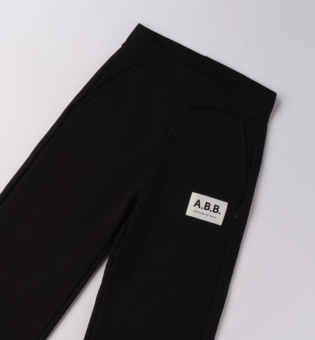 Pantaloni ragazza sportivi NERO-0658