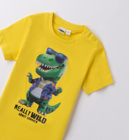 T-shir per bambino in cotone GIALLO-1433