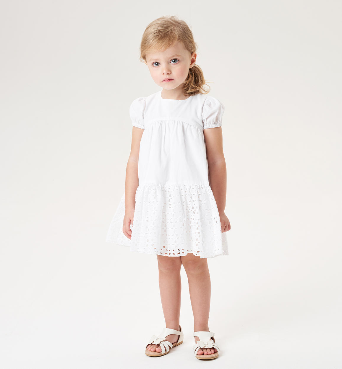 iDO broderie anglaise dress for girls from 9 months to 8 years | iDO