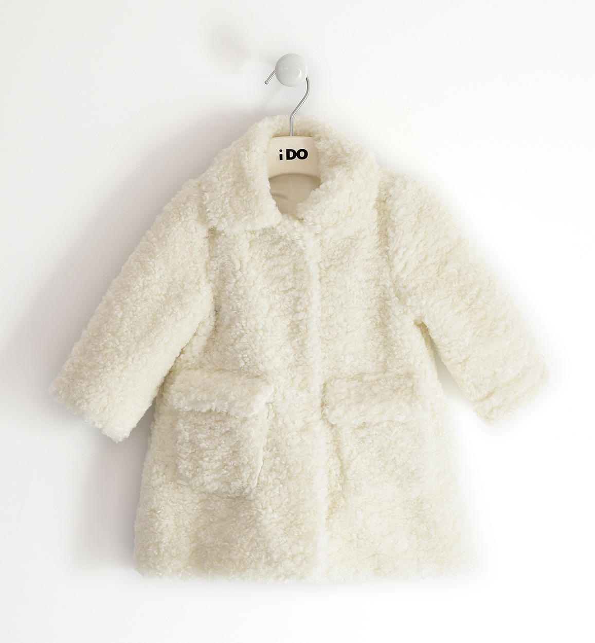Please cappotto bambina con cappuccio panna main image 0