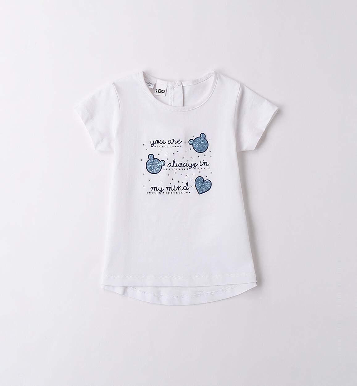 Maglietta Da Bambina Con Maniche A Volant Bianca 104