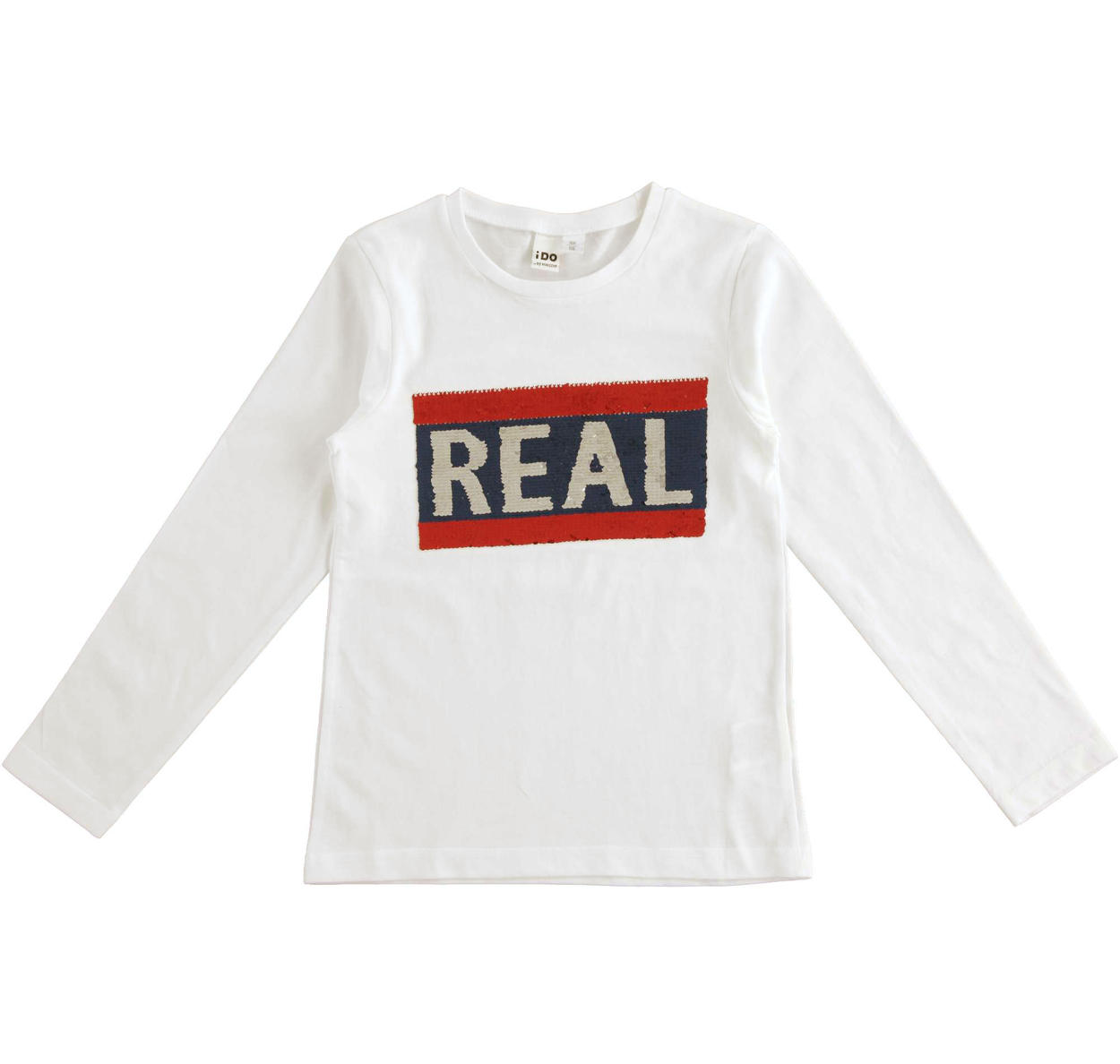 maglietta con paillettes reversibili bambina