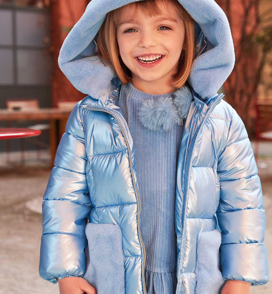 iDO pearly padded jacket for girls aged 9 months to 8 years