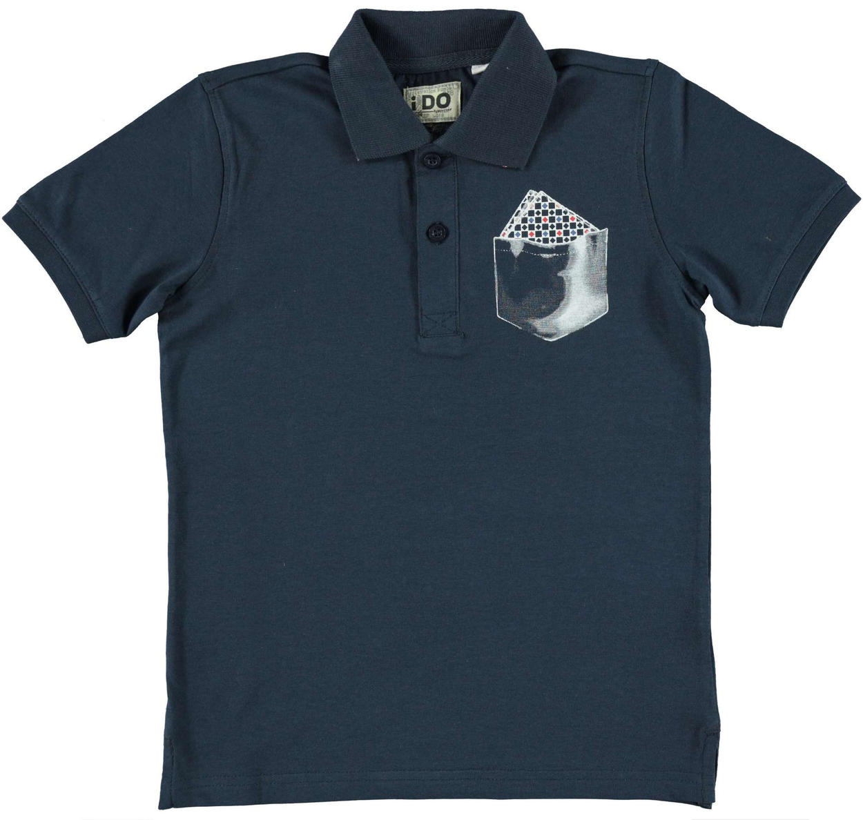 iDO 100% cotton polo shirt with printed pocket and ...
