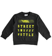 boys black crew neck sweater
