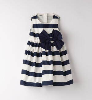 Girls' striped dress BLUE