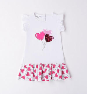 Abito bambina cuore di paillettes