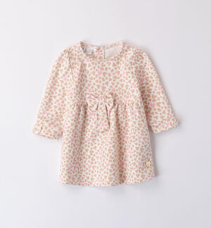 Little girls' all-over dress with hearts