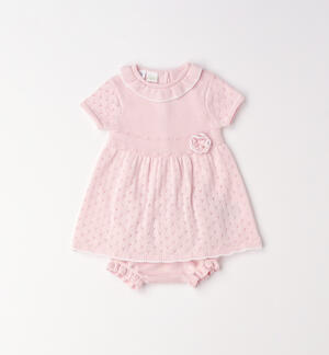 Baby girl dress with culottes PINK