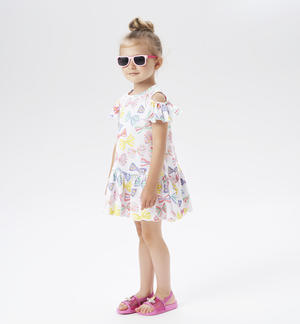 Abito estivo bambina 100% cotone BIANCO