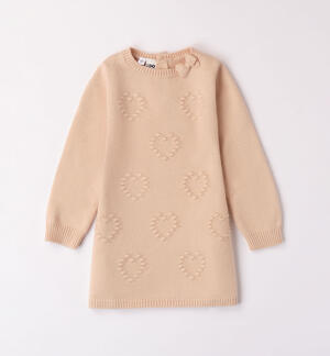 Abito in tricot per bambina BEIGE