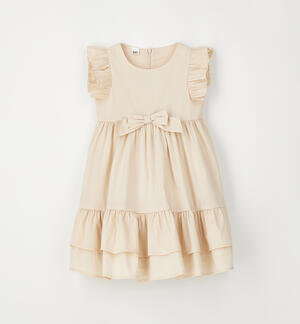 Abito per bambina con ruches BEIGE