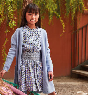 Girls' dress with an all-over print