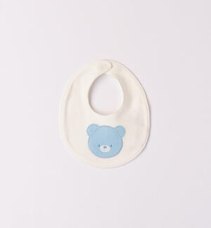 Bib for baby boy with teddy bear