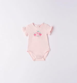 Boby baby girl short sleeve with print PINK