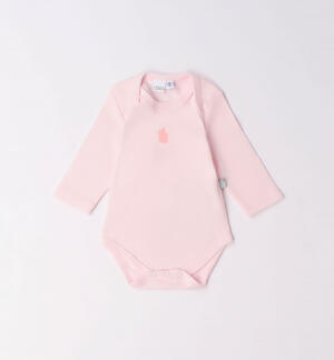 Long-sleeved bodysuit for babies PINK