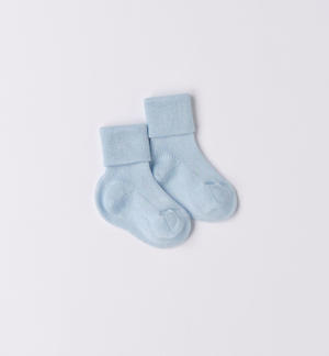 Calzette neonato 100% cotone AZZURRO