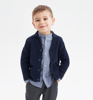 Camicia 100% cotone bambino BLU