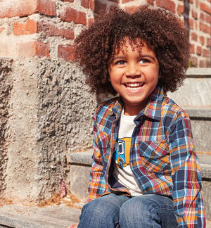 Boys' checked shirt