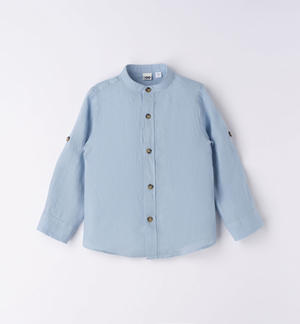 Camicia bambino coreana BLU