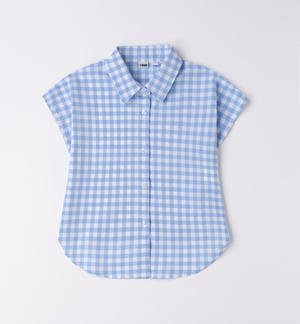 Camicia corta ragazza BLU