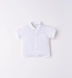 Short sleeve linen shirt for baby boy