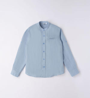 Camicia manica lunga ragazzo BLU