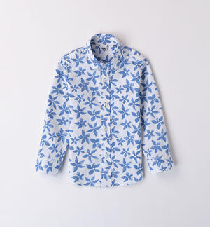 Floral patterned long-sleeved shirt for boys