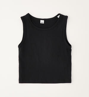 Girls' vest top BLACK
