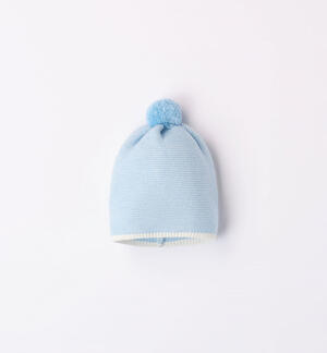 Tricot hat for babies LIGHT BLUE