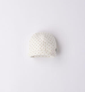 Unisex hat with bunnies CREAM