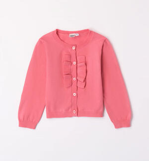 Cardigan with ruffles RED