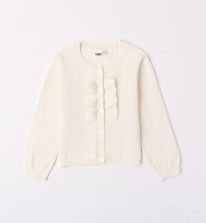 Cardigan bambina con ruches