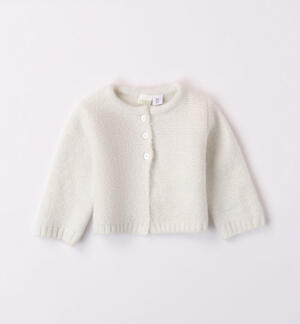 Cardigan bimba in tricot stretch
