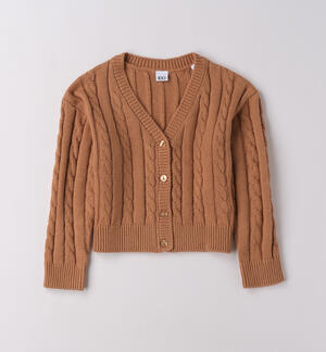 Cardigan da bambina MARRONE