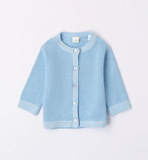 Cardigan in tricot for babies LIGHT BLUE