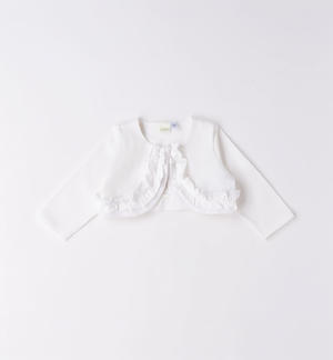 Cardigan neonata con ruches
