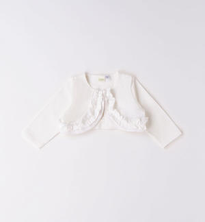 Cardigan neonata con ruches PANNA