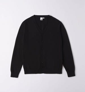 Boy's cardigan with pocket BLACK