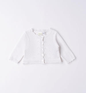Cardigan traforato neonata
