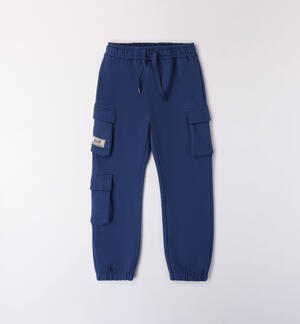 Unisex children's cargo trousers BLUE