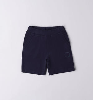Comodo pantalone corto bambino BLU