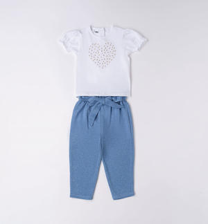 Completo bambina con cuore